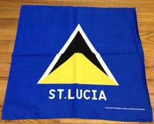 2X St Lucia Lucian Flag Bandana Head Wrap Scarf Scarve Cotton Band 22 