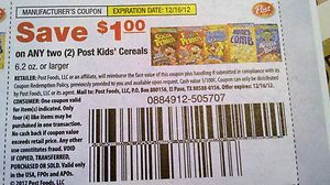    Coupons 1 2 Any Post Cereals 1 00 2 Post Kids Cereals 20 Each x12 16