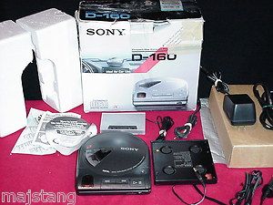 Sony D 160 Home Auto CD Player Discman Compact Disc Boxed Acessories 