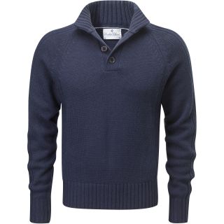 Charles Wilson Mens Wool Blend Button Neck Sweater New