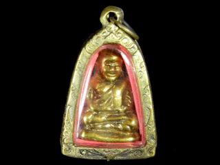2515 Real LP Ngern Meditate Wat Bang Klan Sacred Thai Monk Buddha 