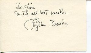 Phyllis Brooks Charlie Chan Movie Star Signed Autograph