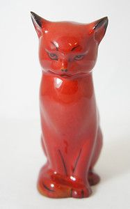 Royal Doulton Centenary Flambe Cat Seated Style One HN109 Made in 