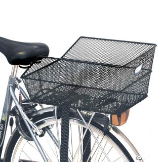 Basil Cento Rear Bag Bike Basket Steel Mesh Fixed Mounting Black
