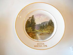 Vintage Souvenir from Chetek Wisconsin Small Plate