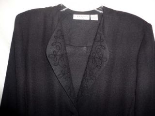 Chaus Dress Ladies Blazer Women Jacket Sz 12 Long Sleeve Black 