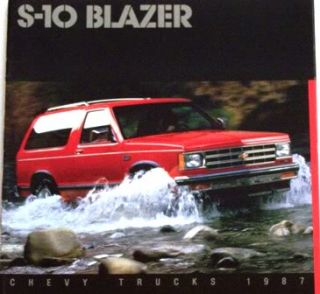 1987 chevy s10 blazer original sales brochure 19 pages measures 11 by 