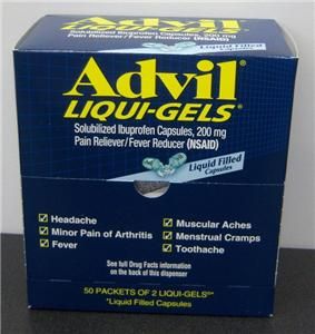 Advil Liqui Gels Ibuprofen Capsules 200 MG Pain Reliever Fever Reducer 