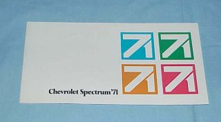 1971 Chevrolet Color Spectrum Brochure Paint Chips