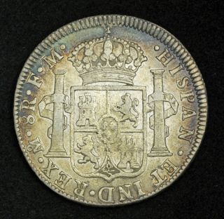1794 Mexico Charles IV Spanish Colonial Dollar of 8 Reales Coin VF 
