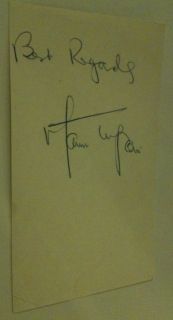 Chaim Topol of Fiddler on The Roof Signed Cut Autograph