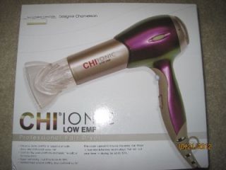 chi ionic low emf professional hair dryer chameleon brand new in box