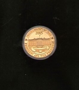 2005 Bush Cheney Commerative Inauguration Gold Tone Coin