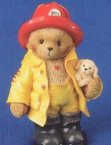 Cherished teddies figurine Clark 106716 New In Box Firefighter 