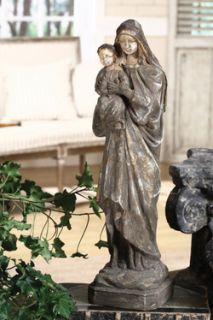 Virgin Mary Child Statue Catholic Christian Icon w Baby Jesus Cottage 