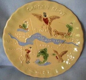   Pottery Garden Spot Midwest Plate 6 3 4 SD NB Lewis Clark
