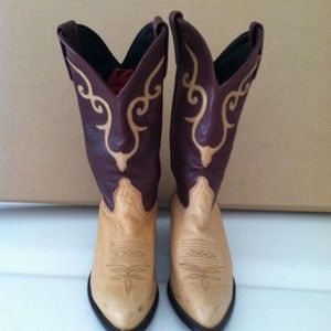 Chisholm Leather Cowboy Boots sz 10 Western HOT Deer Buck Horns
