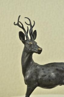 Elk Deer Stag Buck Hunter Wildlife Art Mountain Lodge Cabin Bronze 