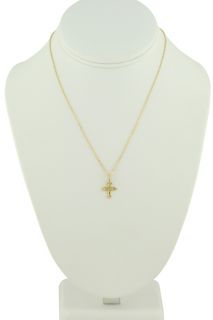 Charlene K Cross Pendant Necklace 14 K Gold Vermeil