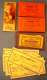 Large Riverview Park Chicago Lot of Paper Tickets