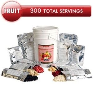 Emergency Food Supply Chefs Banquet Freeze Dried Fruit Variety Bucket 
