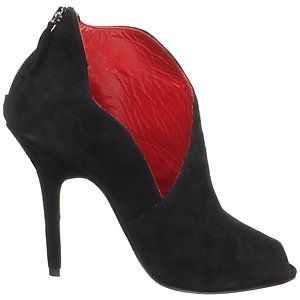 NEW Charles Jourdan Womens Audry Bootie Sz 8 5 Black Suede heels shoes 