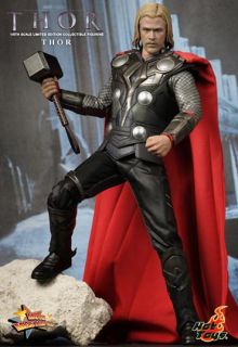Hot Toys Marvel Thor 2011 Chris Hemsworth Metal Hammer Rock Diorama 1 