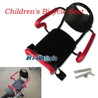 New Childrens Bike Bicycle Black Seat Chair Pink Handle Safety