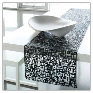Chilewich Pressed Cubic Table Runner   3 patterns