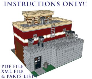 Lego Custom Modular Building   Chilis Restaurant   INSTRUCTIONS ONLY 