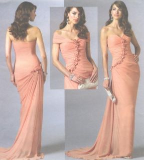 Misses Evening Dress Detachable Shrug Sewing Pattern Sassoon Vogue 