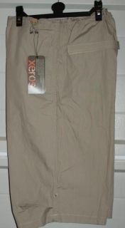 New Mens Long Chino Style Shorts 3 4 Pants Sand Stone Beige Size XL 40 