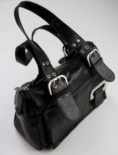 Chenier Paris Patent Leather Handbag w/ Silver Tone Accents  Excellent 