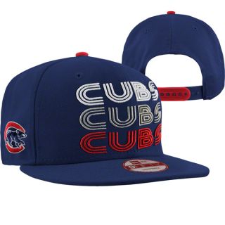 Chicago Cubs Royal New Era 9Fifty Tri Frontal Snapback Adjustable Hat 