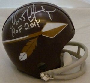 Chris Hanburger Wash Redskins Signed Mini Helmet w HOF