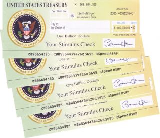 Stimulus Checks Novelty US Treasury Certificates Lot 4