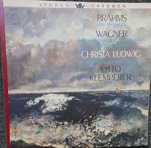 Christa Ludwig Mezza SOP Sings Brahms Wagner Otto Klemperer NM England 
