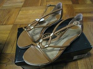 Christian Siriano for Payless Topaz Twisted Sandal, Cognac, Size 6.5 