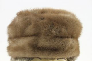   Brown Mink Fur Pillbox Hat Harman Fur Farms Christiansburg VA