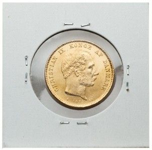 Denmark 1873 20 Kroner Gold BU Christian IX