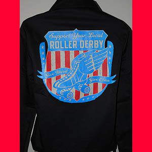 New Lucky 13 Roller Derby Girl Black Chino Jacket XL