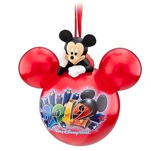 Disney World 2012 Mickey Icon Ears Christmas Bulb Ornament NEW