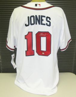 Chipper Jones Signed Autographed Atlanta Braves Authentic White Jersey 