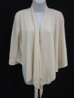 you are bidding on a christopher fischer cream cashmere wrap sweater 