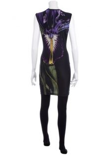 New Christopher Kane Orchid Satin Jersey Stretch Dress Size L