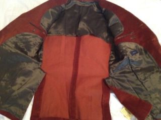nwt david chu handmade rust colored cotton sportcoat size 44l