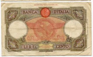 italy 1936 100 lire vf