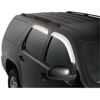 Auto Ventshade Chrome Window Ventvisors Front and Rear Set of 4
