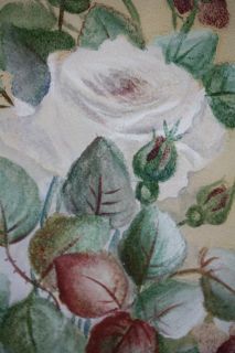 Antique 1900 Roses Floral Watercolor by Clara Russell