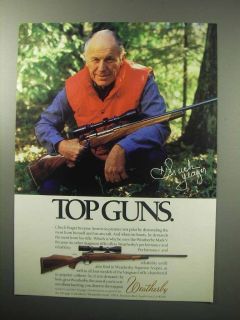 1987 Weatherby Mark V Rifle Ad Chuck Yeager